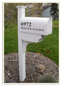 Complete White Mailbox with Classic Design